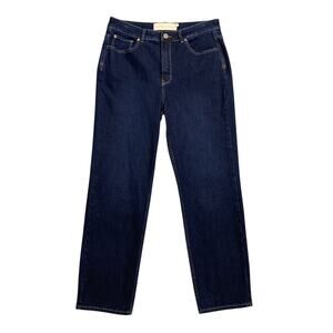 Soft Surroundings Jeans Women 12 Ultimate Denim Straight Leg Ankle 4 Way Stretch